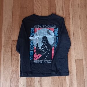 Star Wars Black Long Sleeve Tee with Vintage Graphic